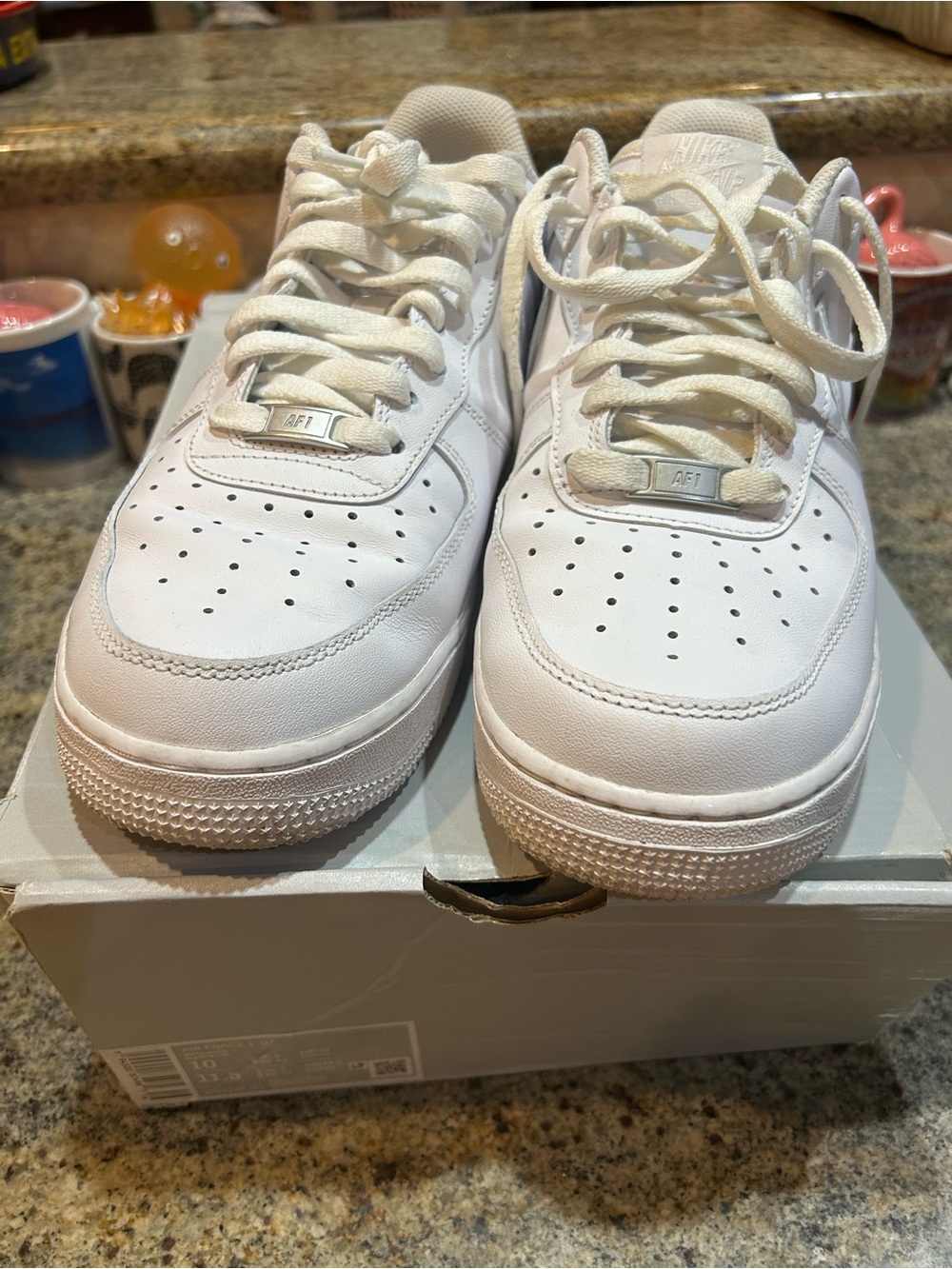 Nike White Air Force 1 Low Sneakers men 10